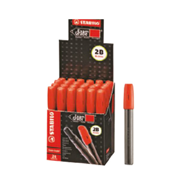 Minas para Portaminas, 2B, 2.0 mm,  24 Tubos x 6 pzas. Caja x 24